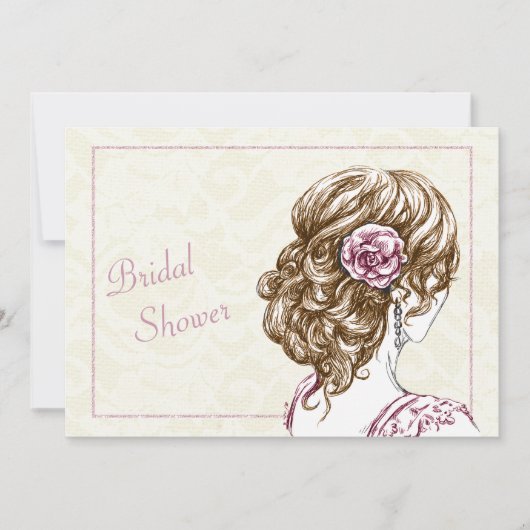 Elegant Bridal Shower Invitation Kaart (Voorkant)