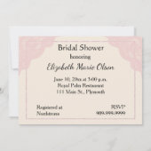 Elegant Bridal Shower Invitation Kaart (Achterkant)