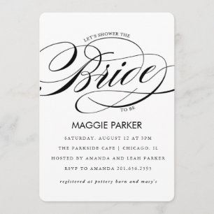 Elegant Bridal Shower Invitation Kaart