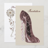 Elegant Bridal Shower Invitation Kaart (Voorkant / Achterkant)
