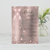 Elegant Bridal Shower Invitation Kaart (Staand voorkant)