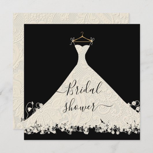 Elegant Bridal Shower Invitation Kaart (Voorkant / Achterkant)
