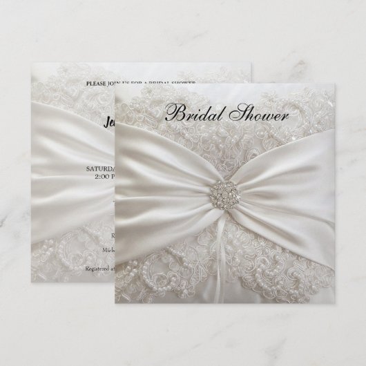 Elegant Bridal Shower Invitation Kaart (Voorkant / Achterkant)