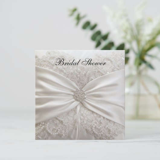 Elegant Bridal Shower Invitation Kaart (Staand voorkant)
