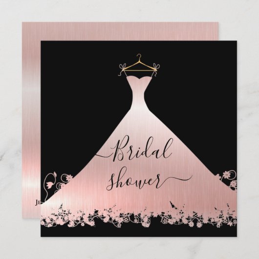 Elegant Bridal Shower Invitation Kaart (Voorkant / Achterkant)