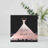 Elegant Bridal Shower Invitation Kaart (Staand voorkant)