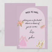 Elegant Bridal Shower Invitation Kaart (Voorkant / Achterkant)