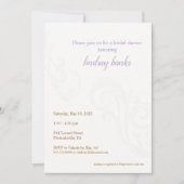 Elegant Bridal Shower Invitation, Lavender Kaart (Voorkant)