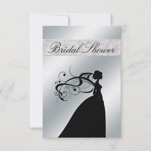 Elegant Bridal Shower Invitation met Bride Custom Kaart (Voorkant)