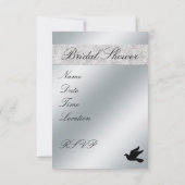 Elegant Bridal Shower Invitation met Bride Custom Kaart (Achterkant)