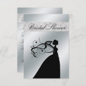 Elegant Bridal Shower Invitation met Bride Custom Kaart (Voorkant / Achterkant)