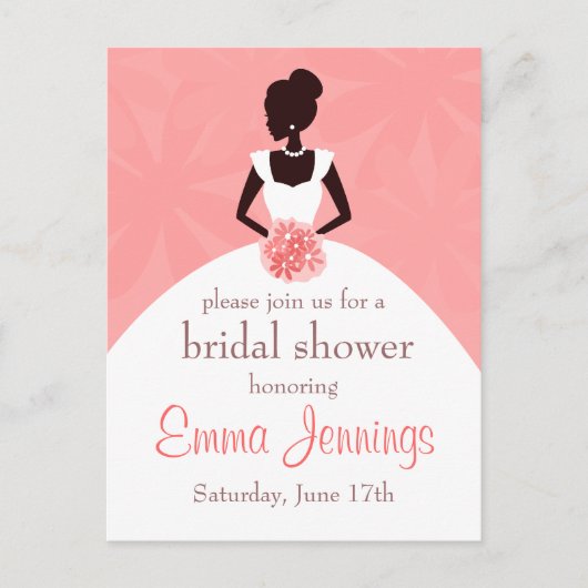 Elegant Bridal Shower Invitation Uitnodiging Briefkaart (Voorkant)