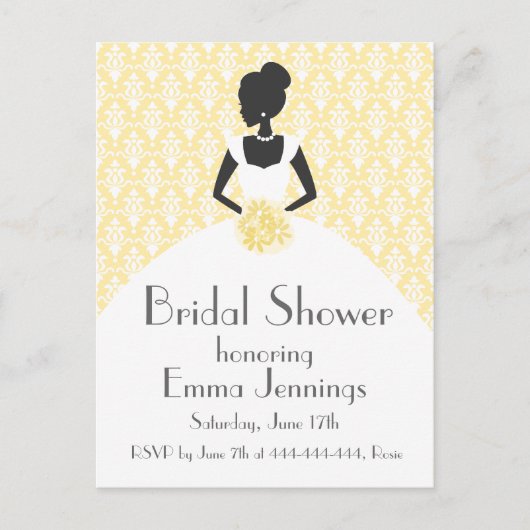 Elegant Bridal Shower Invitation Uitnodiging Briefkaart (Voorkant)
