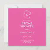 Elegant Bridal Shower Invitations in Pink Kaart (Voorkant)