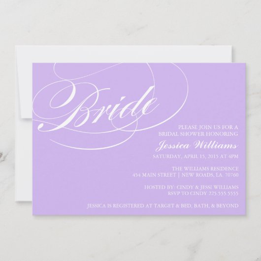 Elegant Bridal Shower Invitations Kaart (Voorkant)