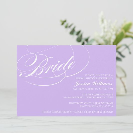 Elegant Bridal Shower Invitations Kaart (Staand voorkant)