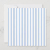 Elegant Bridal Shower Modern Script Blue Stripes Kaart (Achterkant)