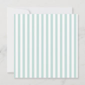 Elegant Bridal Shower Modern Script Teal Stripes Kaart (Achterkant)