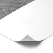 Elegant Bridal Shower Poster gray linen (Hoek)