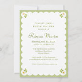 Elegant Bridal Shower Sage Green Daisy Simple Chic Kaart (Voorkant)