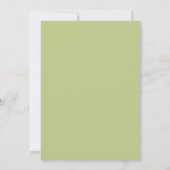 Elegant Bridal Shower Sage Green Daisy Simple Chic Kaart (Achterkant)