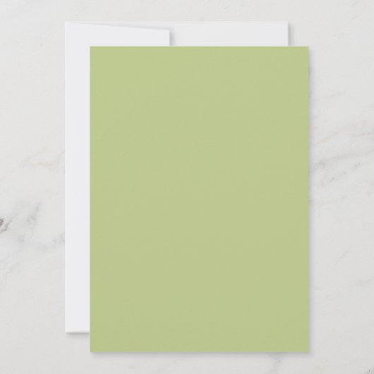 Elegant Bridal Shower Sage Green Daisy Simple Chic Kaart (Achterkant)