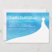 Elegant Bridal Shower Uitnodiging blauwe waterverf (Voorkant)