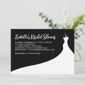 Elegant Bridal Shower Uitnodiging zwart (Staand voorkant)