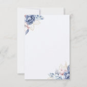 Elegant Bridal Shower with Blue Floral Accents Bedankkaart (Achterkant)