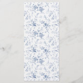 Elegant Bridal Tea Party Vrijgezellenfeest Menu (Achterkant)