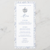 Elegant Bridal Tea Party Vrijgezellenfeest Menu (Voorkant)