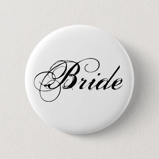 Elegant Bride Bridal Party Button (Voorkant)