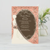 Elegant Bride Bridal Shower Invitations Kaart (Staand voorkant)