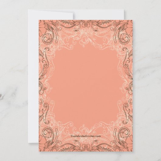 Elegant Bride Bridal Shower Invitations Kaart (Achterkant)