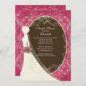 Elegant Bride Bridal Shower Invitations Kaart (Voorkant / Achterkant)