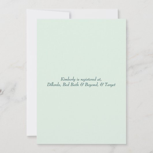 Elegant Bride Bridal Shower Kaart (Achterkant)