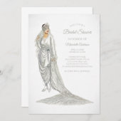 Elegant Bride Bride in White Gown Kaart (Voorkant / Achterkant)