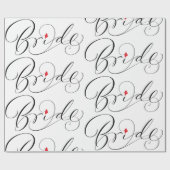 Elegant Bride Calligraphy Fancy Script Lettering Cadeaupapier (Vlak)