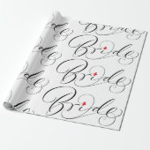 Elegant Bride Calligraphy Fancy Script Lettering Cadeaupapier (Uitgerold)