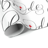 Elegant Bride Calligraphy Fancy Script Lettering Cadeaupapier (Rol Hoek)