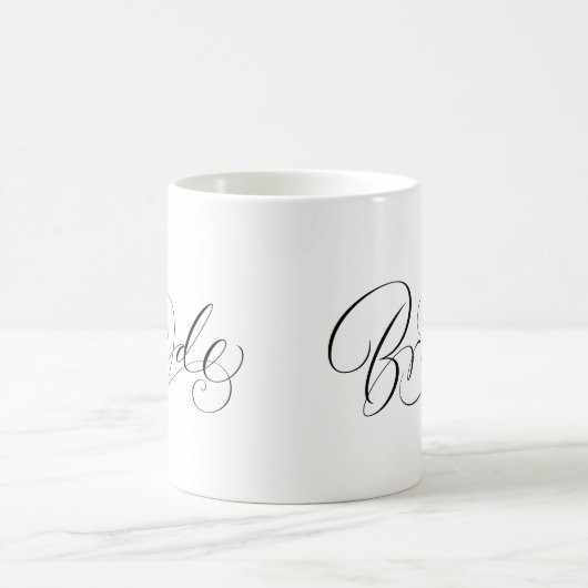 Elegant Bride Calligraphy Fancy Script Lettering Koffiemok (Center)