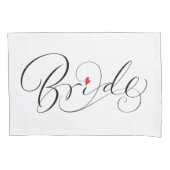 Elegant Bride Calligraphy Fancy Script Lettering Kussensloop (Voorkant)