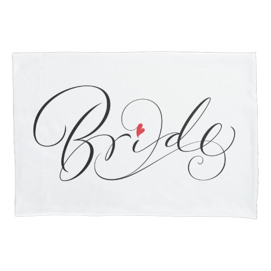 Elegant Bride Calligraphy Fancy Script Lettering Kussensloop (Voorkant)
