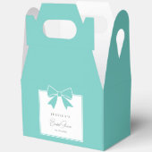 Elegant Bride & Co. Blauwgroen Blue Bow Vrijgezell Bedankdoosjes (Open)