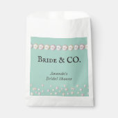 Elegant Bride & Co Blauwgroen Blue Pearl Vrijgezel Bedankzakje (Voorkant)