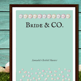 Elegant Bride & Co Blauwgroen Blue Pearl Vrijgezel Perfect Poster