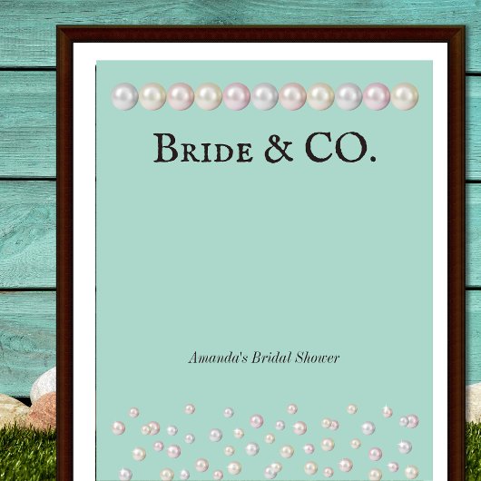 Elegant Bride & Co Blauwgroen Blue Pearl Vrijgezel Perfect Poster
