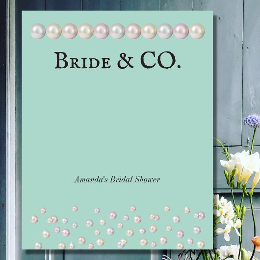 Elegant Bride & Co Blauwgroen Blue Pearl Vrijgezel Perfect Poster