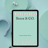 Elegant Bride & Co Blauwgroen Blue Pearl Vrijgezel Perfect Poster