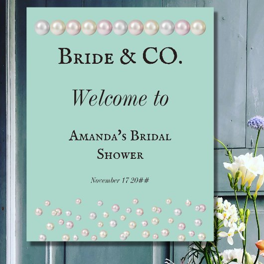 Elegant Bride & Co Blauwgroen Blue Pearl Vrijgezel Perfect Poster